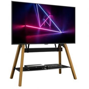 AVF Hoxton Quad FSL1120HOQLWB 1120 mm TV Stand with Bracket - Light Wood & Black