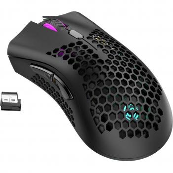 Wireless RGB Gaming Mouse 1600 DPI with Honeycomb Design