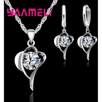925 Sterling Silver Classic Romantic Jewelry Set