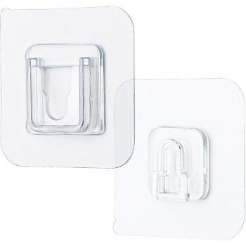 2PC Transparent Self-Adhesive Wall Hooks