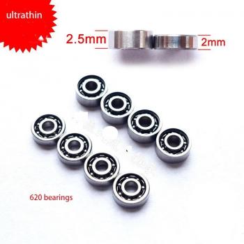 Rodamientos de bolas hechos a mano, tamaño 620ZZ, 2,0mm/2,5mm, paquete de 4, compatibles con tamiya mini 4wd chasis/engranajes 1:32
