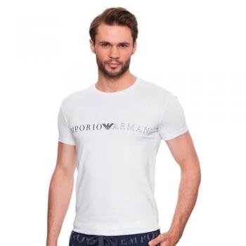 Emporio Armani Men’s Silky Crewneck T‑Shirt – White – Size 40 / Regular