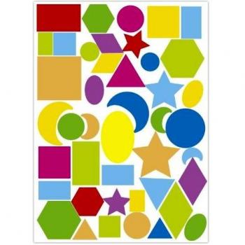 Gommettes Extra-large à Motifs Géométriques - 4 Planches de 21 x 29 cm - 172 Stickers
