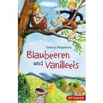 Blaubeeren und Vanilleeis