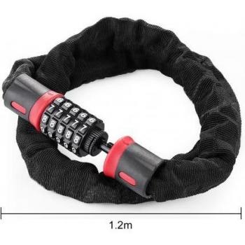 Anti-Theft Bicycle Chain Lock with 5-Digit Combination