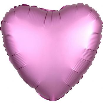 Hjärta folieballong satin rosa