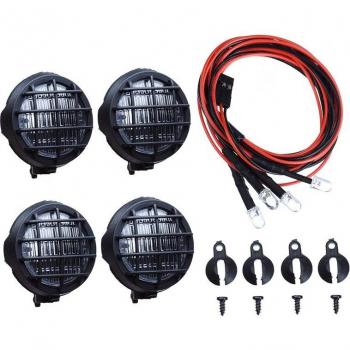 Kit lumière 4 LEDs blanches avec abat-jour pour chenille RC 1/10 Traxxas HSP