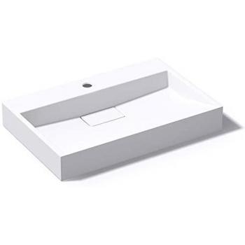 Lavandino Bagno da Minerale fuso Colossum19-500 Bianco Opaco