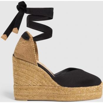 Castañer Women's Black Canvas Wedge Espadrilles Size 7