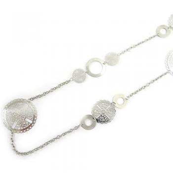 Carmen 45 mm Silver Necklace - 100 cm Length