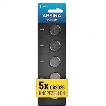 ABSINA CR 2025 Batterien 5 Stück