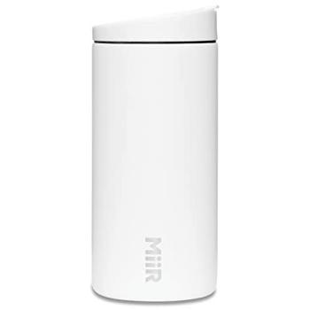 MiiR Flip Traveler 12 oz. Vloeibaar Draagzak – Leegvrij, Wit, BPA‑Vrij