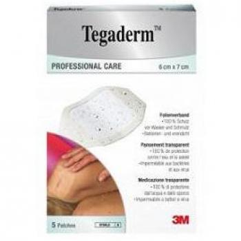 3M Tegaderm Medicazione Impermeabile Trasparente 5 Pezzi 6x7 Cm
