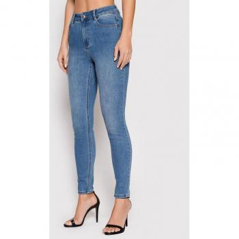 Pantalon slim femme MORGAN bleu ceinture plate