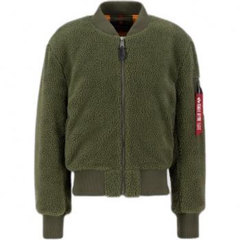 Sage Green MA-1 Teddy Bomber for Men
