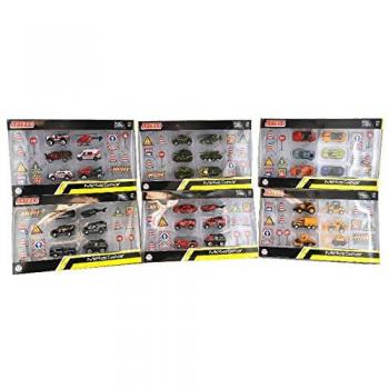 Globo giocattoli globo – 37558 6 assortiti Spidko pressofuso veicoli Playset