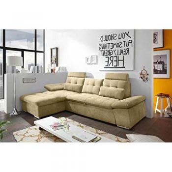 ED EXCITING DESIGN Ecksofa, Nalo Ecksofa 268x170 cm Couch Eckcouch Sofa Sand (Beige)