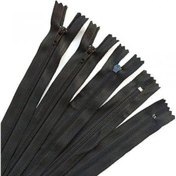 Ensemble de fermetures éclair noires - 10 pièces