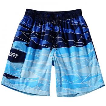 Shorts Playa Elástico Estilo Hombre