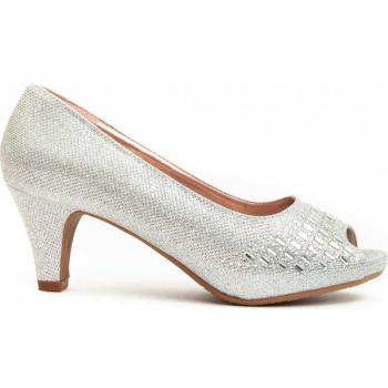 Zapato De Tacón Para Mujer Montevita Unne54 92347 Plateado