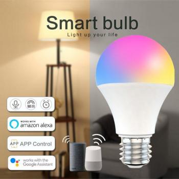 15W WiFi Smart LED Light Bulb E27 B22 Dimmable RGB+CCT