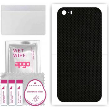 Folia protettiva apgo per retro compatibile con Apple iPhone 5, vinile con matrice di modelli