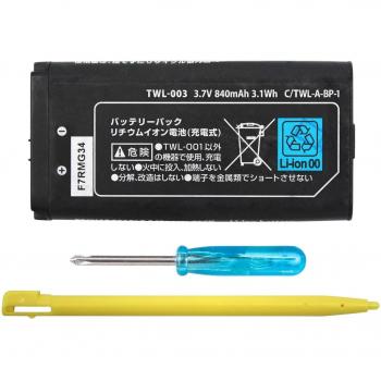 Ostent 840 mAh Lithiumbatterie‑Bausatz für DSi/NDSi inkl. Werkzeug & Stift