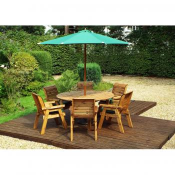 Six Seater Circular Table Set with Accessories