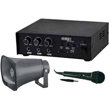 Kit Amplificatore Portatile 30W con Tromba e Microfono