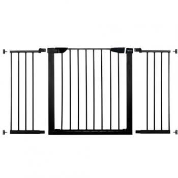 Barrière de Sécurité Bébé Enfant SPRINGOS® - Portes 75-138 cm - Metal + Plastique - Noir