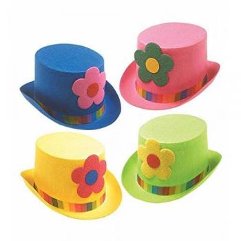 Cappello Cilindro Elegante con Fiori