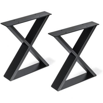 Gambe per Tavoli 380x80x382 mm Finitura Nera REI