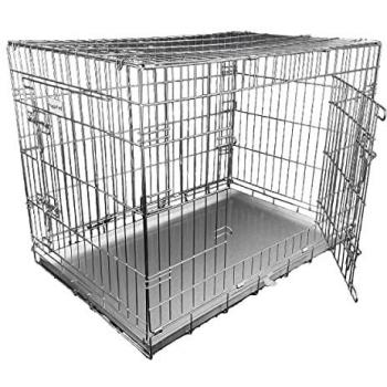 Dog Cage with Metal Tray