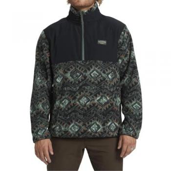 Billabong Boundary Re-issue Fleecejacke Herren Halbzip schwarz/grün/orange - XL