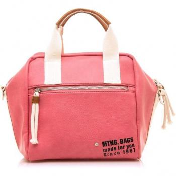 Bolso de mano MTNG mujer nero rosa con cierre de cremallera