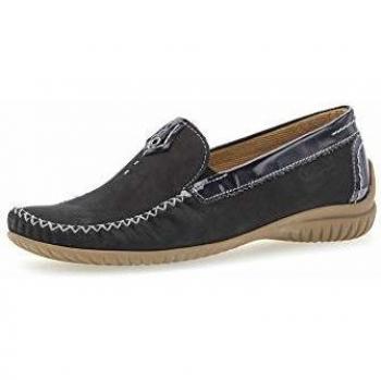Gabor Damen Slipper Mokassins, Frauen Slipper, Comfort-Mehrweite, Slip-on College Schuh Loafer, Nightblue