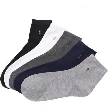 Calcetines de algodón para hombre, paquete de 5, colores sólidos, estilo casual y de negocios, perfectos para verano y otoño