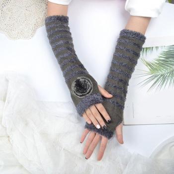 Gants demi-doigt en laine chaude