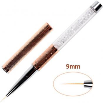 ANGNYA Nail Art Rhinestone Acrylic Liquid Powder Carving UV Gel Extension Builder Brush 9mm