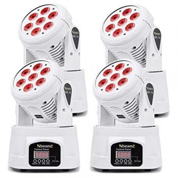 BeamZ MHL74 - Pack de 4 Lyres Wash 7x LED RGBW 10W