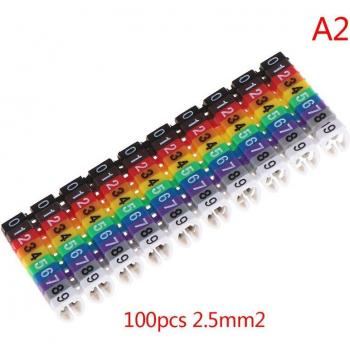 150Pcs Colorful C-Type Wire Markers for 2-3mm Cables
