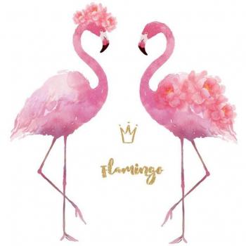 Décoration Murale Oiseaux Rose Flamingo Enfant