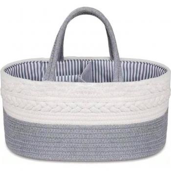 100% Cotton Rope Baby Room Diaper Storage Basket
