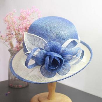 Gatsby Style Sinamay Flower Fascinator Hat for Women