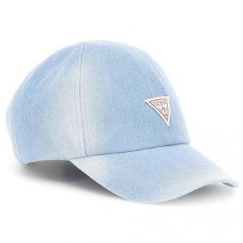 Copa de Baseball en Denim con Logo Triángulo Guess