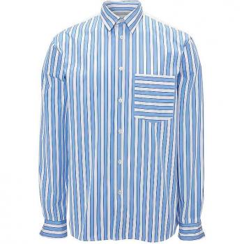 Camicia Uomo JW ANDERSON Classic Fit Blu Taglia 46