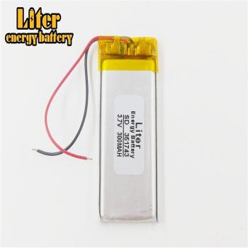 3.7V 300mAh 351743 Rechargeable Li-ion Battery for Sony Walkman NWZ-B143F YP-U5