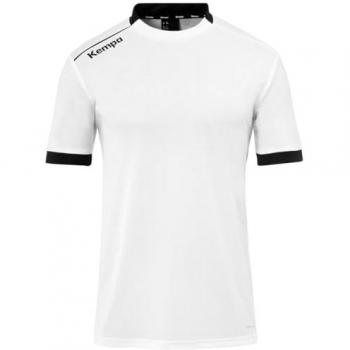 Maglia corta da donna Kempa Player bianca e nera