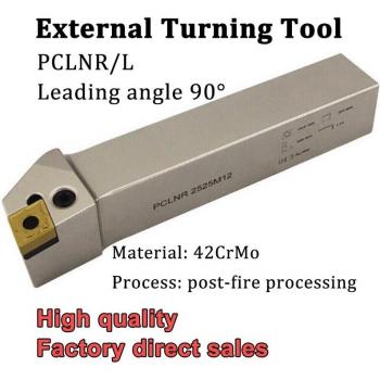 Porte-outil de tournage externe PCLNR PCLNL avec inserts CNMG120404 CNMG120408