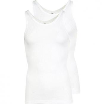 HUBER Trägershirt - Unterhemd 2-er Pkg. weiß | XXL